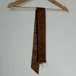 Linea Pelle Blue brown suede belt - medium